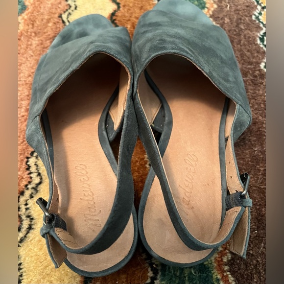 Madewell Noelle Slingback Sandal in Suede Blue 8 - Picture 5 of 9